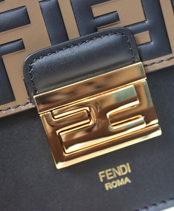 Fendi Kan I Leather Bag 8BT315 Coffee